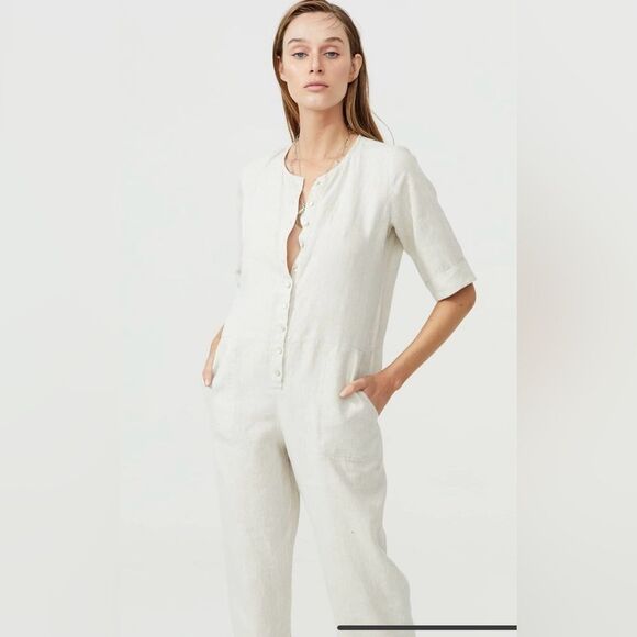 Lanthrophy 100% Linen Mia Jumpsuit Small - Picture 2 of 5